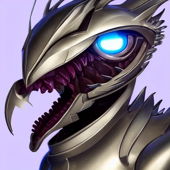 Prompt: close up headshot of a cute beautiful stunning anthropomorphic female robot dragon, with sleek silver metal armor, glowing OLED visor, facing the camera, looking at you, high quality dragon maw open and about to eat you, food pov, the open maw being highly detailed and soft, soft tongue, detailed esophagus, highly detailed digital art, furry art, anthro art, sci fi, warframe art, destiny art, high quality, 3D realistic, dragon mawshot, maw art, pov furry art, furry mawshot, macro art, dragon art, Furaffinity, Deviantart, Eka's Portal, G6