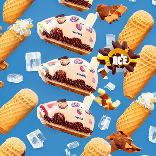 Image similar to sanic the hedgehog ice cream bar product photograph