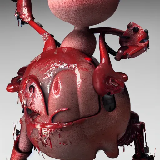 Image similar to mickey mouse, dissected by a group of network executives, on an operating table, octane render, cgstation, 3 d render, very detailed, mindblowing, blood and guts, gritty, cyberpunk