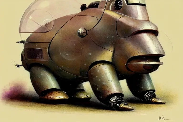 Image similar to ( ( ( ( ( 1 9 5 0 s retro future robot hippo. muted colors. ) ) ) ) ) by jean - baptiste monge!!!!!!!!!!!!!!!!!!!!!!!!!!!!!!