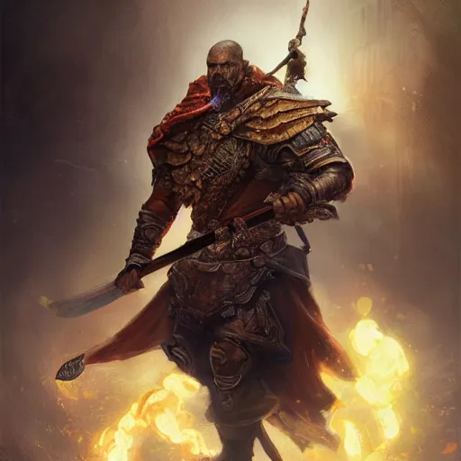 Image similar to turtle warrior with firesword, handsome, portrait, intricate, detailed, volumetric lighting, scenery, digital painting, highly detailed, artstation, sharp focus, illustration, concept art, ruan jia, steve mccurry