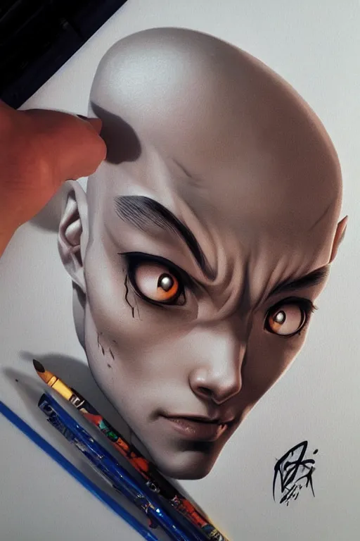 Image similar to aang from avatar the last airbender by artgerm, photorealistic, intricate detail