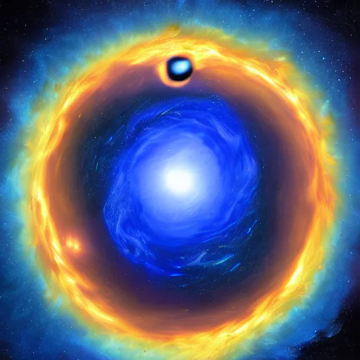 Image similar to gravitational galactic maelstrom, blue fire, vray, highly detailed