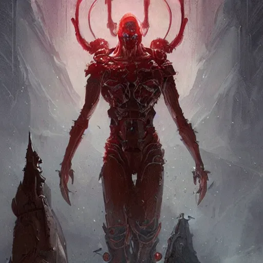 Image similar to mechanical alien of the blood, elden ring, by greg rutkowski