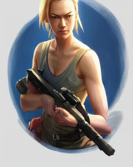 Image similar to yvonne strahovski, full shot, atmospheric lighting, visible face, perfectly shaded body, by makoto shinkai, stanley artgerm lau, wlop, rossdraws