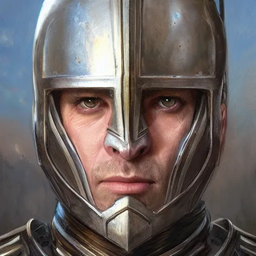 Image similar to bonk as a realistic fantasy knight, closeup portrait art by donato giancola and greg rutkowski, digital art, trending on artstation, symmetry!!