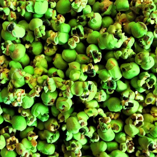 Image similar to photo of green popcorn, award winning, epic