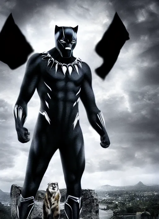 white Black Panther | Stable Diffusion