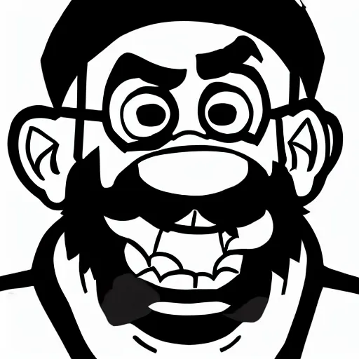 Image similar to wario in a cartoon art style