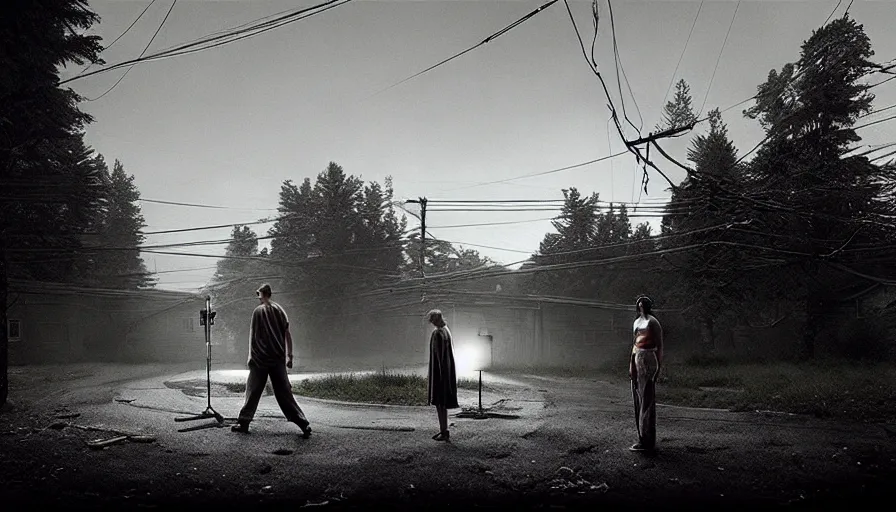 Prompt: the two complementary forces that make up all aspects and phenomena of life, by gregory crewdson