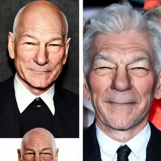 Image similar to patrick stewart mixed with ian mckellen