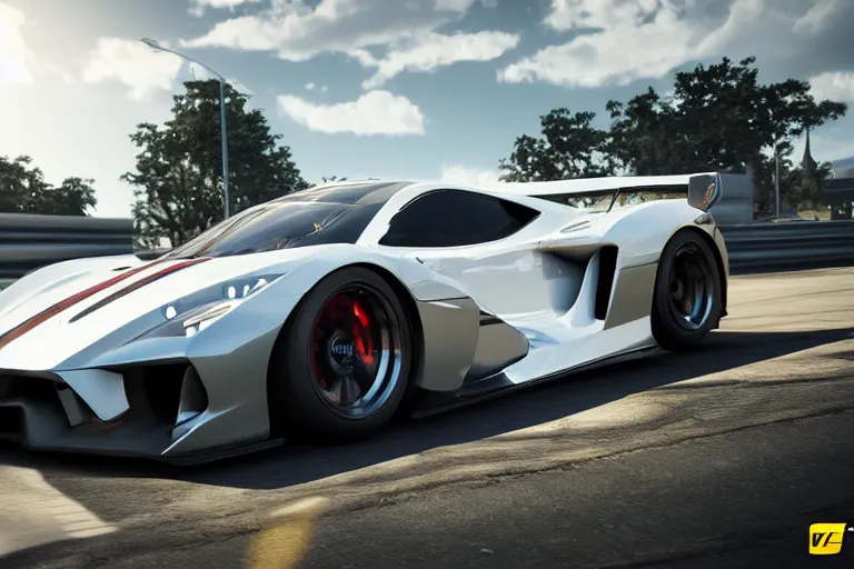 Image similar to photo wallpaper sport car gran turismo 7 forza horizon need for speed fast and furious 5 unreal engine supercar hypercar game concept car octane render, 4 khd 2 0 2 2 3 d cgi rtx style chrome reflexion global illumination ray tracing hdr arstation pixar and disney unreal