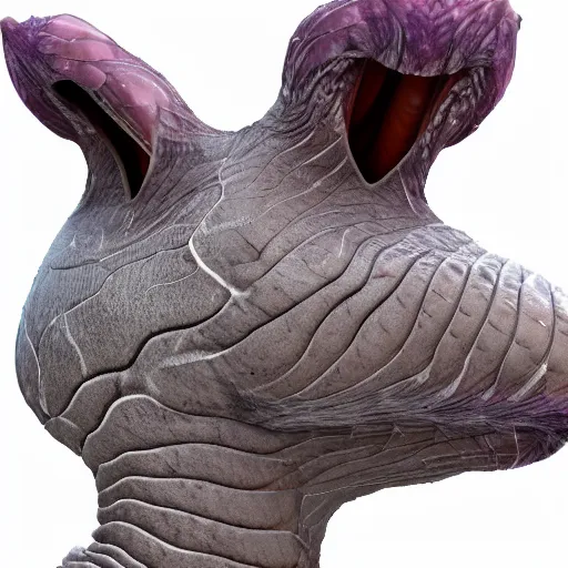 Prompt: a high resolution photo of a head, grown together various animal eyes, amphibia hairless veins wrinkles morphing nature documentary, cracked plastic wrap, dolphin gills morph scales merged in fur skin, wrinkled muscles skin, veins merged feet head, displacement, distorted animal head face eyes arms tail