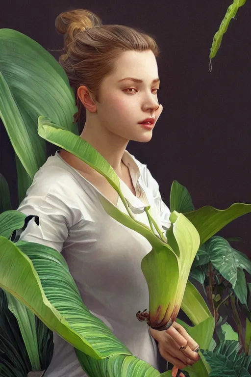 Prompt: ultra realistic illustration, banana plants, white background, elegant, highly detailed, digital painting, artstation, concept art, smooth, sharp focus, illustration, art by artgerm and greg rutkowski and alphonse mucha