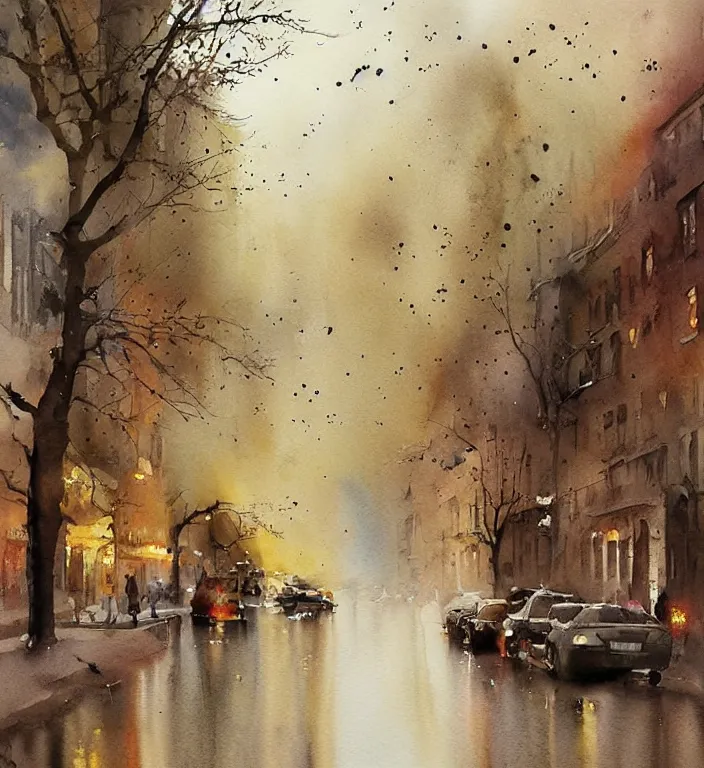 Image similar to a beautiful watercolor painting by Joseph Zbukvic