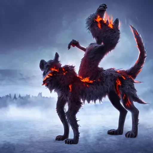 Prompt: the burning pits of hell and the tortured souls are dressed as furries, 4 k, hyper realistic, dslr, high resolution, landscape, beautiful