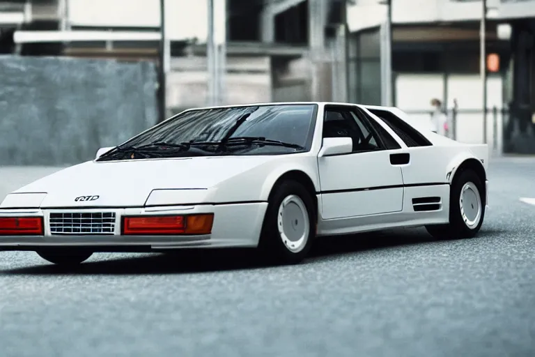 Prompt: a Giorgetto Giugiaro designed, single 1988 Audi Quattro, BMW M1 Lincoln Continental, race footage on Tokyo streets, volumetric lighting, f8 aperture, cinematic Eastman 5384 film