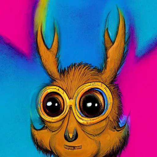 Image similar to a dik dik monster colorful, cinematic, poster, cinema, 8k,HDR, chalk, digital art, fantasy, magic, trending on artstation, ultra detailed, professional illustration by Basil Gogos