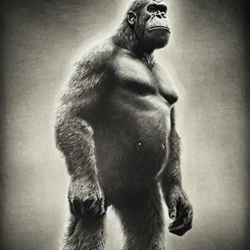 Image similar to Joe Rogan as King Kong, concept art