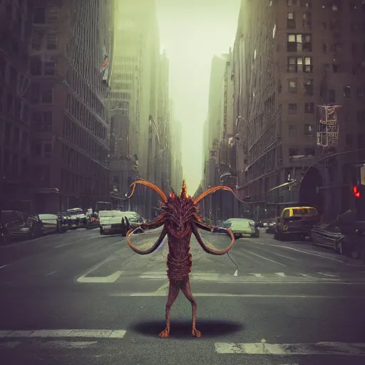 Image similar to a nyarlathotep manifested in newyork, beautiful photo, iphone 1 3, hyperealistic detailed photography, motion blur, divinity, awe - inspiring