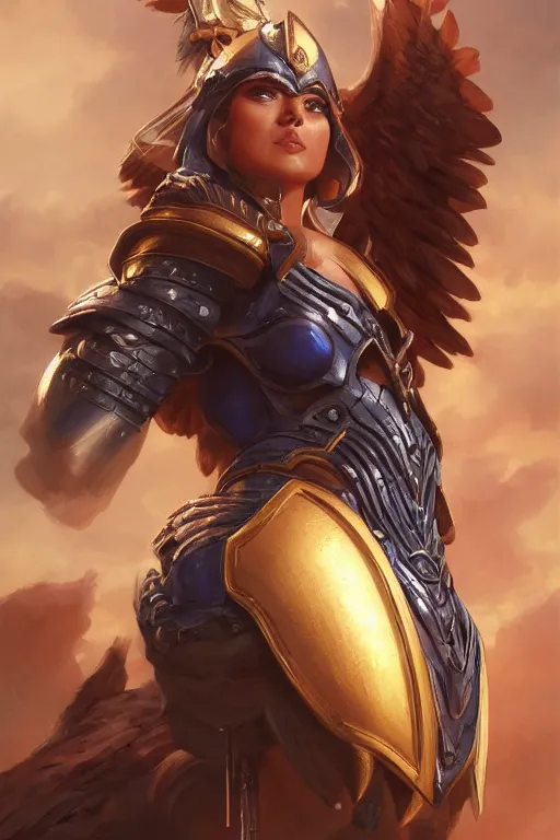 Image similar to amazon valkyrie athena, d & d, fantasy, portrait, highly detailed, headshot, digital painting, trending on artstation, concept art, sharp focus, illustration, art by artgerm and greg rutkowski and magali villeneuve