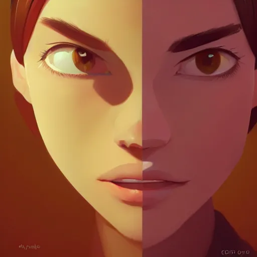 Image similar to face icon stylized minimalist mash, loftis, cory behance hd by jesper ejsing, by rhads, makoto shinkai and lois van baarle, ilya kuvshinov, rossdraws global illumination