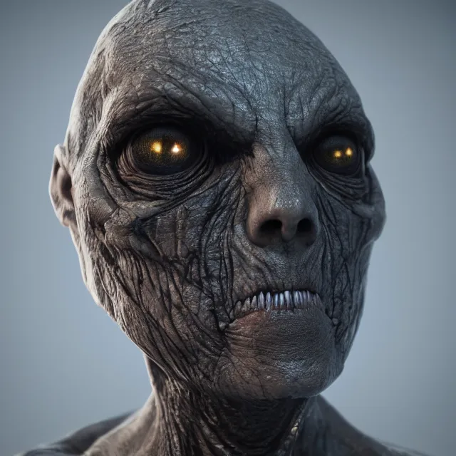 Image similar to ultra realistic monster designed by balenciaga, dark cinematic, volumetric, realistic, 3 d render, cinematic lighting, ray tracing, cinematic, unreal engine 5, unreal engine render, octane render, hd, photorealism, hyper realistic, photo, 8 k