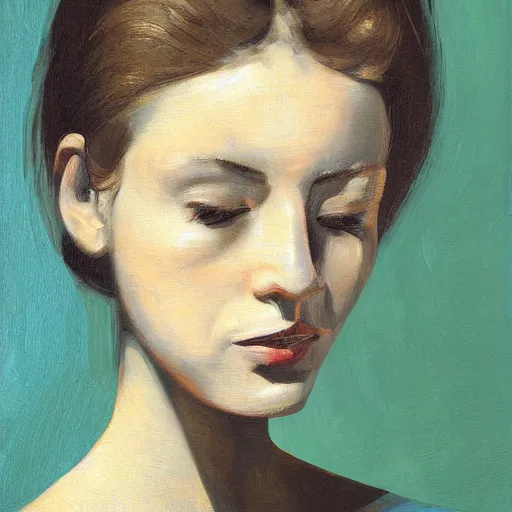 Image similar to woman portrait painting by soulage