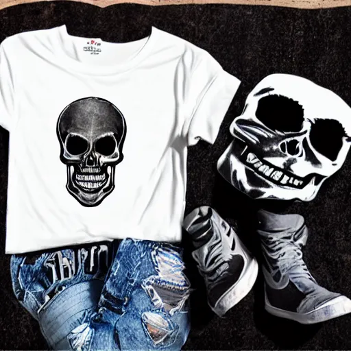 Image similar to smoking skull line art, graphic tees