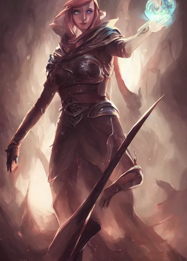 Image similar to a noble knight women raise her hand to summon her raccoon spirit above her, by artgerm, charlie bowater, inspired by dragon age inquisition featured on artstation