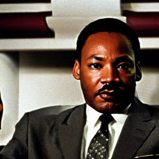 Prompt: Martin Luther king in American Psycho (1999)