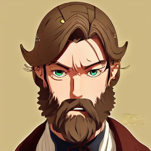 Prompt: portrait of obi wan kenobi, anime fantasy illustration by tomoyuki yamasaki, kyoto studio, madhouse, ufotable, comixwave films, trending on artstation