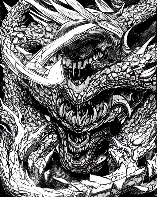 Image similar to A mimic as a crate, black and white, DnD, fantasy art, monster art, in the style of masami kurumada, illustration, epic, fantasy, intricate, hyper detailed, artstation, concept art, smooth, sharp focus, ray tracing