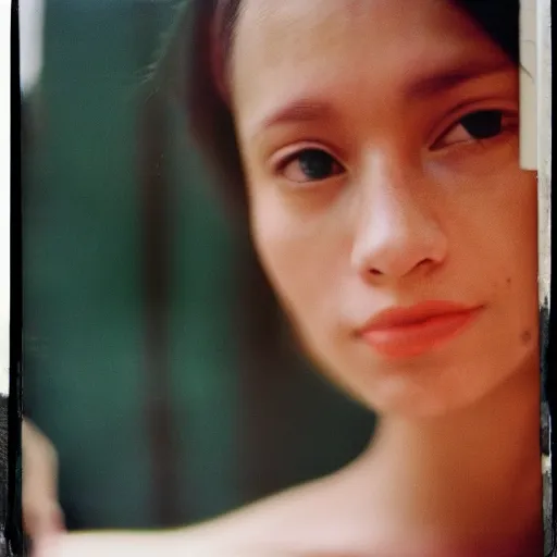 Prompt: medium format film portrait of a woman in new york by street photographer, 1 9 6 0 s, gorgeous portrait featured on unsplash, photographed on colour expired film