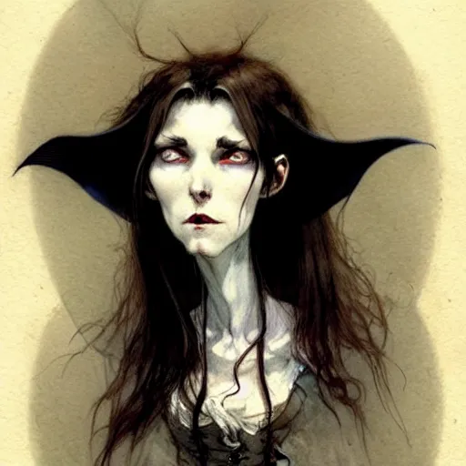 Image similar to ( ( ( ( ( cute female dracula. muted colors. ) ) ) ) ) by jean - baptiste monge!!!!!!!!!!!!!!!!!!!!!!!!!!!