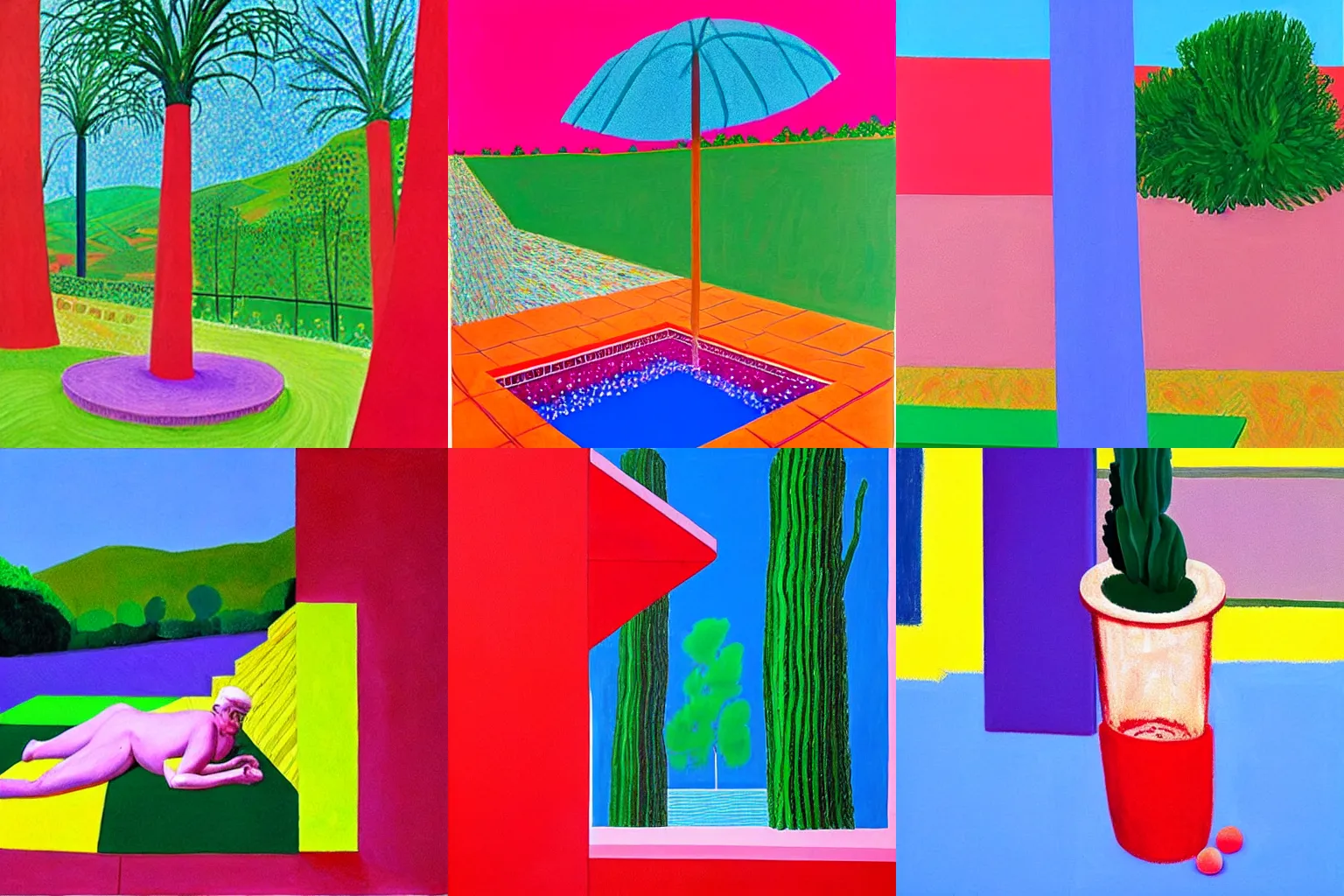 Prompt: artwork by David Hockney