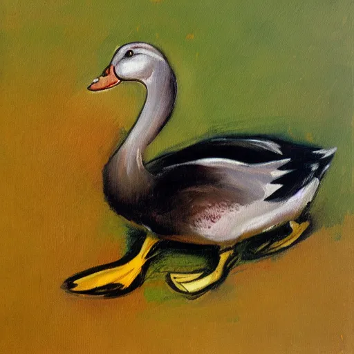 Image similar to a duck on the prowl oil painting graham sutherland