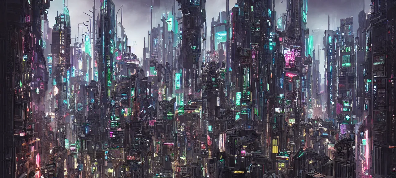 Image similar to Cyberpunk City, by Bjorn Barends