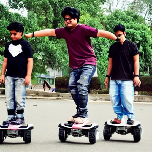 Prompt: tanmay bhat ~ on a hoverboard ~