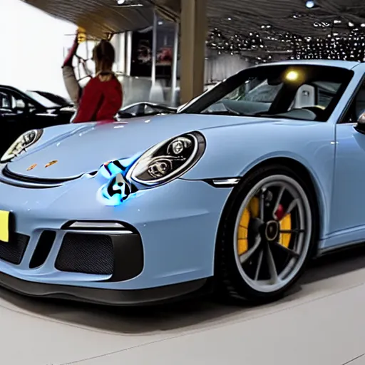 Image similar to a porsche 9 1 1 gt 3 as a fluffy children toy