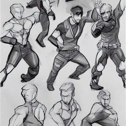 Prompt: Action pose drawing reference, Pinterest