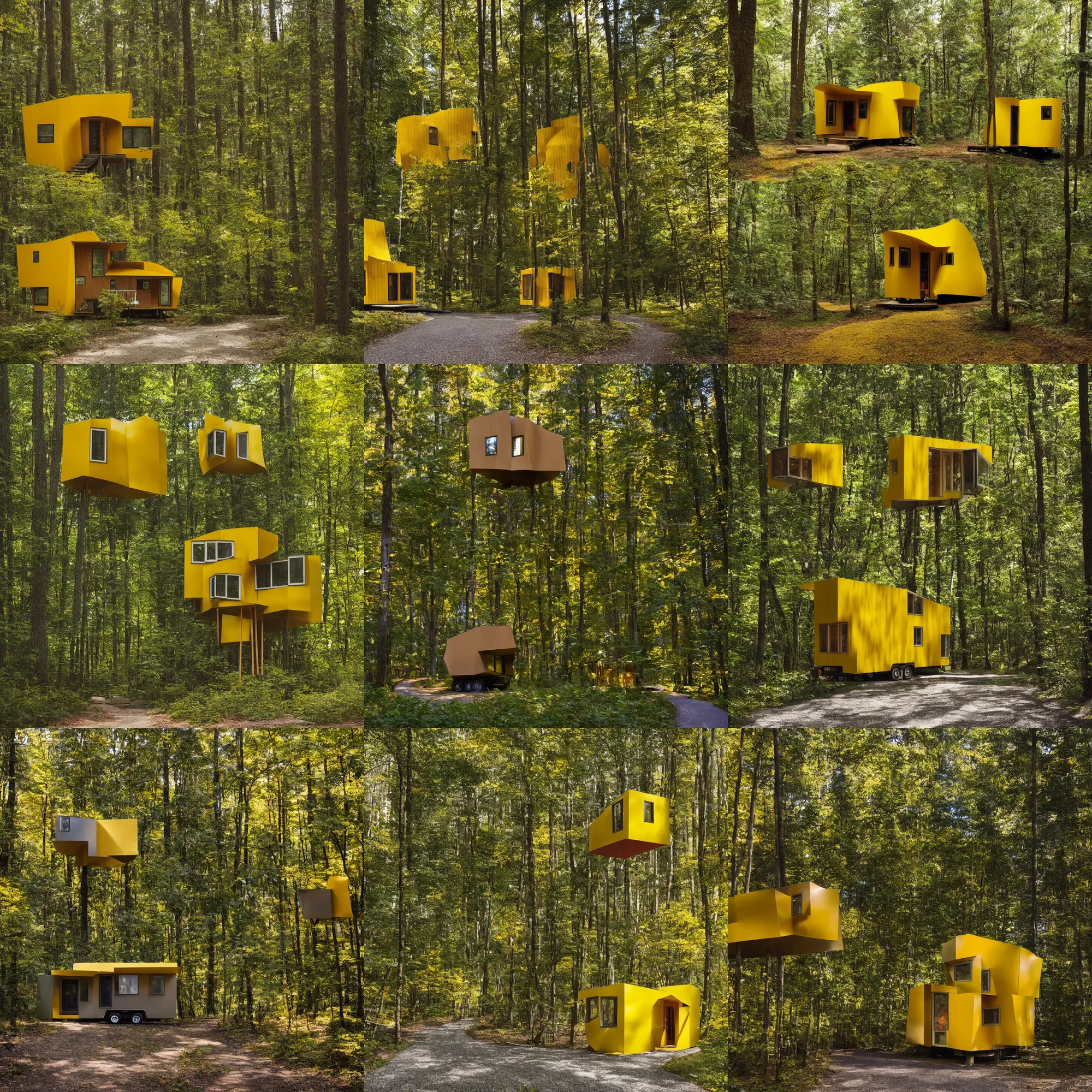 A Tiny Tiny House Designed By Frank Gehry In A Forest Stable 