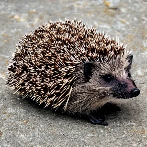 Image similar to a hedgehog made of lava