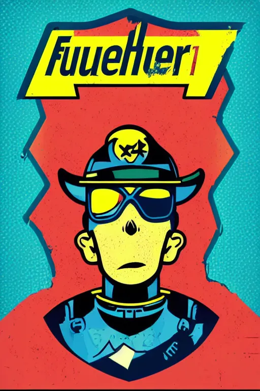 Image similar to fallout 7 6 retro futurist illustration art by butcher billy, sticker, colorful, illustration, highly detailed, simple, smooth and clean vector curves, no jagged lines, vector art, smooth andy warhol style