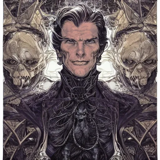 Prompt: portrait of emiel regis, symmetrical, by yoichi hatakenaka, masamune shirow, josan gonzales and dan mumford, ayami kojima, takato yamamoto, barclay shaw, karol bak, yukito kishiro