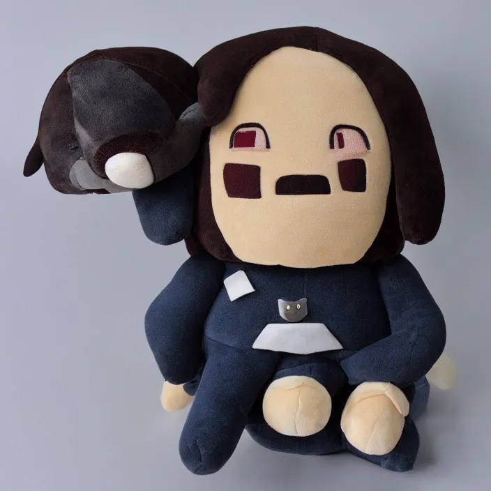 Prompt: John Wick plushie, plush, detailed product photo