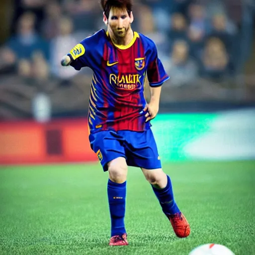 Image similar to soccer player lionel messi, realistic