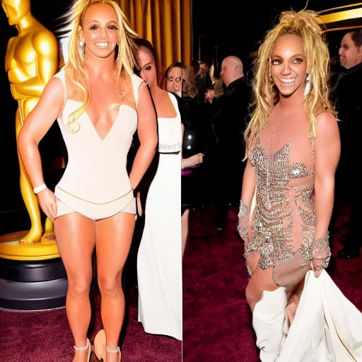 Image similar to britney spears slapping beyonce at the academy awards