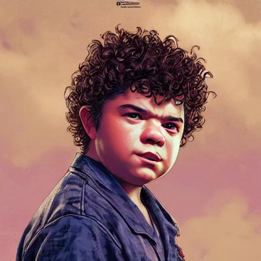 Prompt: gaten matarazzo as e. honda, ultra realistic, concept art, intricate details, eerie, highly detailed, photorealistic, octane render, 8 k, unreal engine. art by artgerm and greg rutkowski and magali villeneuve and alphonse mucha