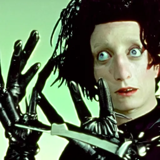 Image similar to a still of Edward ForkHands, in the film Edward Scissorhands